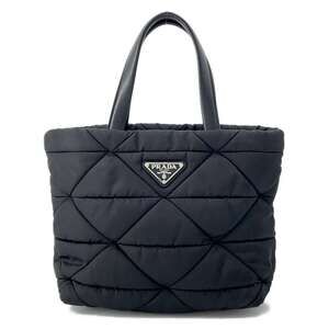 Prada Padded Quilted Handbag Shoulder Bag Black